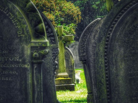 Headstones at Eckington Cemetery