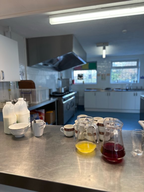 Picture of the cooking equipment in the kitchen inside Renishaw and Spinkhill community hall.