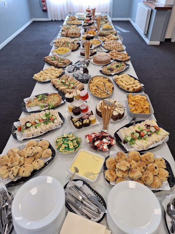 Buffet for the 'Afternoon Tea' event.